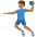 Man Playing Handball Medium Dark Skin Tone Emoji from Twemoji Set