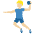 Man Playing Handball Medium Light Skin Tone Emoji from Twemoji Set