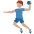 Man Playing Handball Medium Skin Tone Emoji from Twemoji Set