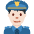 Man Police Officer Light Skin Tone Emoji from Twemoji Set