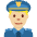Man Police Officer Medium Light Skin Tone Emoji from Twemoji Set