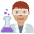 Man Scientist Medium Skin Tone Emoji from Twemoji Set