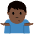 Man Shrugging Dark Skin Tone Emoji from Twemoji Set
