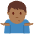 Man Shrugging Medium Dark Skin Tone Emoji from Twemoji Set