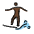 Man Surfing Dark Skin Tone Emoji from OpenMoji Set