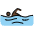 Man Swimming Dark Skin Tone Emoji from OpenMoji Set
