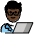 Man Technologist Dark Skin Tone Emoji from OpenMoji Set