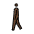 Man Walking Dark Skin Tone Emoji from OpenMoji Set