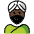 Man Wearing Turban Dark Skin Tone Emoji from OpenMoji Set