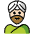 Man Wearing Turban Light Skin Tone Emoji from OpenMoji Set