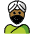 Man Wearing Turban Medium Dark Skin Tone Emoji from OpenMoji Set