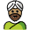Man Wearing Turban Medium Skin Tone Emoji from OpenMoji Set