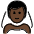 Man With Veil Dark Skin Tone Emoji from OpenMoji Set