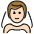 Man With Veil Light Skin Tone Emoji from OpenMoji Set