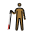 Man With White Cane Medium Dark Skin Tone Emoji from OpenMoji Set