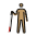 Man With White Cane Medium Skin Tone Emoji from OpenMoji Set