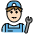 Mechanic Light Skin Tone Emoji from OpenMoji Set