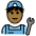 Mechanic Medium Dark Skin Tone Emoji from OpenMoji Set