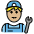 Mechanic Medium Light Skin Tone Emoji from OpenMoji Set