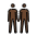 Men Holding Hands Dark Skin Tone Emoji from OpenMoji Set
