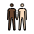 Men Holding Hands Dark Skin Tone Light Skin Tone Emoji from OpenMoji Set