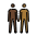 Men Holding Hands Dark Skin Tone Medium Dark Skin Tone Emoji from OpenMoji Set