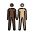 Men Holding Hands Dark Skin Tone Medium Light Skin Tone Emoji from OpenMoji Set