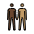 Men Holding Hands Dark Skin Tone Medium Skin Tone Emoji from OpenMoji Set