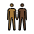 Men Holding Hands Medium Dark Skin Tone Dark Skin Tone Emoji from OpenMoji Set