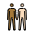 Men Holding Hands Medium Dark Skin Tone Light Skin Tone Emoji from OpenMoji Set