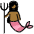 Mermaid Medium Dark Skin Tone Emoji from OpenMoji Set