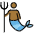 Merman Medium Dark Skin Tone Emoji from OpenMoji Set