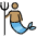 Merman Medium Skin Tone Emoji from OpenMoji Set