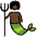 Merperson Dark Skin Tone Emoji from OpenMoji Set