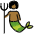 Merperson Medium Dark Skin Tone Emoji from OpenMoji Set