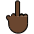 Middle Finger Dark Skin Tone Emoji from OpenMoji Set