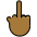 Middle Finger Medium Dark Skin Tone Emoji from OpenMoji Set