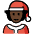 Mx Claus Dark Skin Tone Emoji from OpenMoji Set