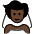 Person With Veil Dark Skin Tone Emoji from OpenMoji Set