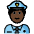 Police Officer Dark Skin Tone Emoji from OpenMoji Set