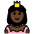 Princess Dark Skin Tone Emoji from OpenMoji Set