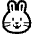 Rabbit Face High Contrast Emoji from Fluent Emoji High Contrast Set