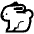 Rabbit High Contrast Emoji from Fluent Emoji High Contrast Set