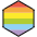 Rainbow Hexagon Emoji from OpenMoji Set