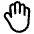 Raised Back Of Hand High Contrast Default Emoji from Fluent Emoji High Contrast Set