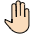 Raised Back Of Hand Light Skin Tone Emoji from OpenMoji Set