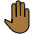Raised Back Of Hand Medium Dark Skin Tone Emoji from OpenMoji Set