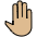 Raised Back Of Hand Medium Light Skin Tone Emoji from OpenMoji Set