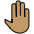 Raised Back Of Hand Medium Skin Tone Emoji from OpenMoji Set
