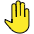 Raised Back Of Hand Emoji from OpenMoji Set